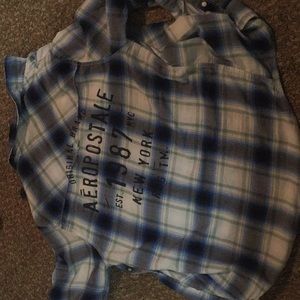 Aeropostale button up western style flannel shirt